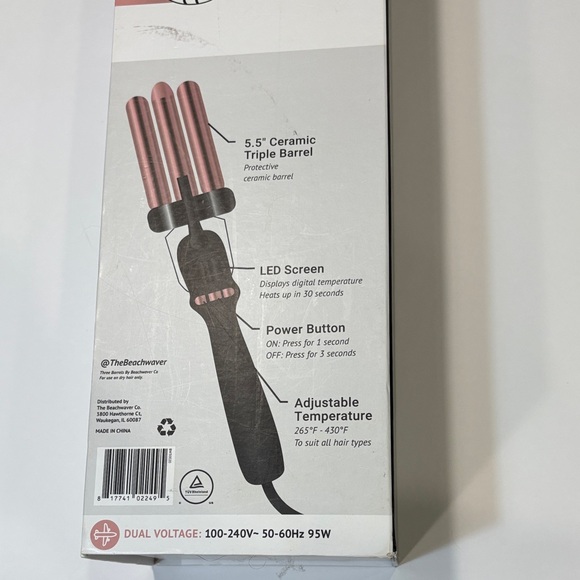The Beachwaver Co. Pink Triple Barrel Curling Iron - Picture 9 of 9